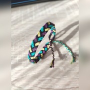 Bransoletka z muliny 3 kolorowa czarny kontur