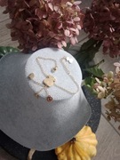 Pozłacana bransoletka Miś z zawieszkami