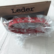 Obroża  ze  skóry-czerwona