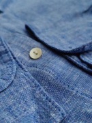 NOWA, duża - rozmiar 46 niebieska męska koszula Marks & Spencer 100% lnu