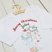 Body dziecięce na święta, z imieniem, z haft