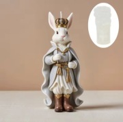 KRÓLOWA KRÓLIKÓW Wielkanocna forma silikon 9.8*5*3.7 do Świec Mydła Odlewów