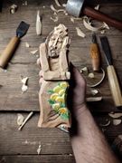 Jezus Frasobliwy rzeźba drewno świątek prezent wrotycz 