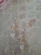 Kolczyki handmade srebro z naturalnych kamieni topaz