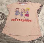 5.10.15. t-shirt pudrowy róż z krótkim rękawem r. 122