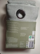 2 zielone zasłony strukturalne ala len na przelotkach SMUKEE 2 x zasłona