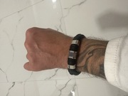 Bransoletka męska skórzana 21cm