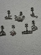 Kolczyki do pirsingu stal szlachetna 7 sztuk 