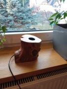 Lampka Stolikowa Pieniek Drewniana Loft Hand Made 