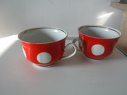 2 stare filiżanki porcelanowe w kropki Ukraina ZOBACZ 