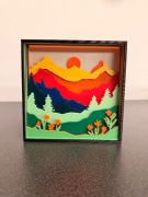 Ramka 3D Shadowbox – motyw wiosny, kolorowa dekoracja