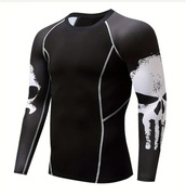 Koszulka sportowa PUNISHER do biegania, na siłownię, rower, XL.