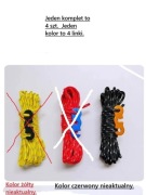 Mocowanie namiotu .Linki z napinaczami. komplet. Czarne.