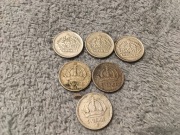  Zestaw monet Szwecja 10 ore srebro 