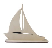 Statek, drewniany, lato, do zdobienia, baza 13/16 cm,na warsztaty 