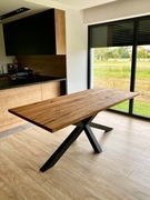 STÓŁ ROZKŁADANY DĘBOWY NOGI PAJĄK LOFT RUSTIC