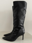 Kozaki Calvin Klein logowane skóra 100% 