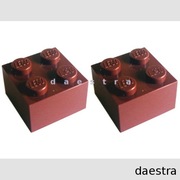 LEGO 3003 KLOCEK 2 x 2 brązowy / Reddish Brown - 2 szt