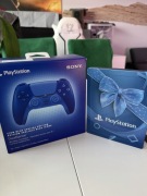 Dualsense Icon Blue nowy zaplombowany + steelbook + stojak Cable Guys inne