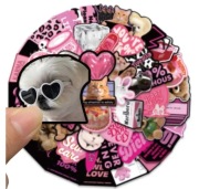 NAKLEJKI STIKERY W STYLU BLACKPINK. ZESTAW - 50 szt