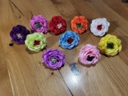 Kwiaty z bibuły krepiny do palm wielkanocnych i stroików - rękodzieło.