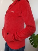 Bluza damska czerwona welurowa na suwak Billabong 