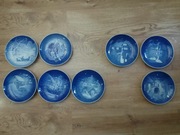 8 talerzyków z motywem świątecznym ROYAL COPENHAGA 