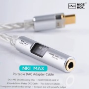 NiceHCK Wzmacniacz Słuchawkowy CX31993 + MAX97220 Srebrny 