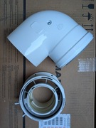 Adapter spalinowy do kotła Bosch Junkers 80/125 + kolano 90st