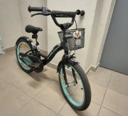 Rowerek dziecięcy Tomabike Platinum 16" czarno-turkusowy
