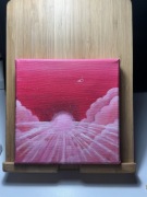 różowy wschód obraz rękodzieło malarstwo