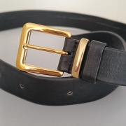 **polski czarny PASEK do spodni SKÓRA 96 x 3 cm