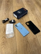 Motorola E22 4/64 GB Crystal Blue – pełen zestaw, etui, jak nowy