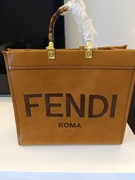 Fendi torebka, skóra rączki bursztyn 