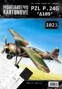 MK 1023 PZL P.24 Modelarstwo Kartonowe modelarz