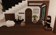 Dom w grze roblox "adopt me" dark wood pintrest house