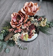 Ozdoba świąteczna, stroik zimowy. Lampion, świecznik. Komplet świąteczny