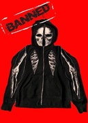 Bluza alternative/goth/punk/heavy rock Banned Szkielet Unikat unisex