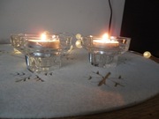 Szklany świecznik na tealight 2 szt.