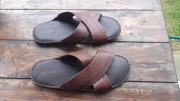 Lasocki Klapki Kapcie Skórzane Męskie Rozmiar 43