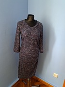 Quiosque sukienka panterka 36/S granatowa burgundowa