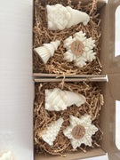 Upominek Świąteczny, świece sojowe w pudełku, gwiazdka, mikołaj, choinka 