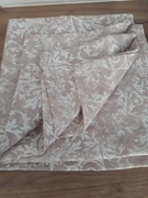 Zasłona zaciemniająca wzorzysta biało beżowa 145x142 cm, GRUBY MATERIAŁ