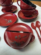 Serwis do herbaty/kawy z chińskiej laki