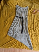 Damska szara sukienka z czarnym pasem Reserved rozmiar M