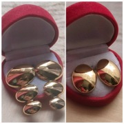 2 pary kolczyki kolor złoty wkręty sztyfty kolczyki stal nierdzewna okazja