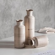 Wazon Ceramiczny Boho Loft - Komplet 3 szt. Kremowy Vintage