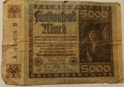Banknot 5000 marek z 1922  roku