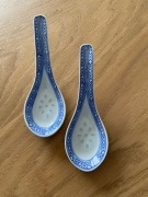 łyżki do zupy 2szt  porcelana chińska ryżowa łyżka azjacka