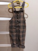 Next ogrodniczki w kratę 4-5lat